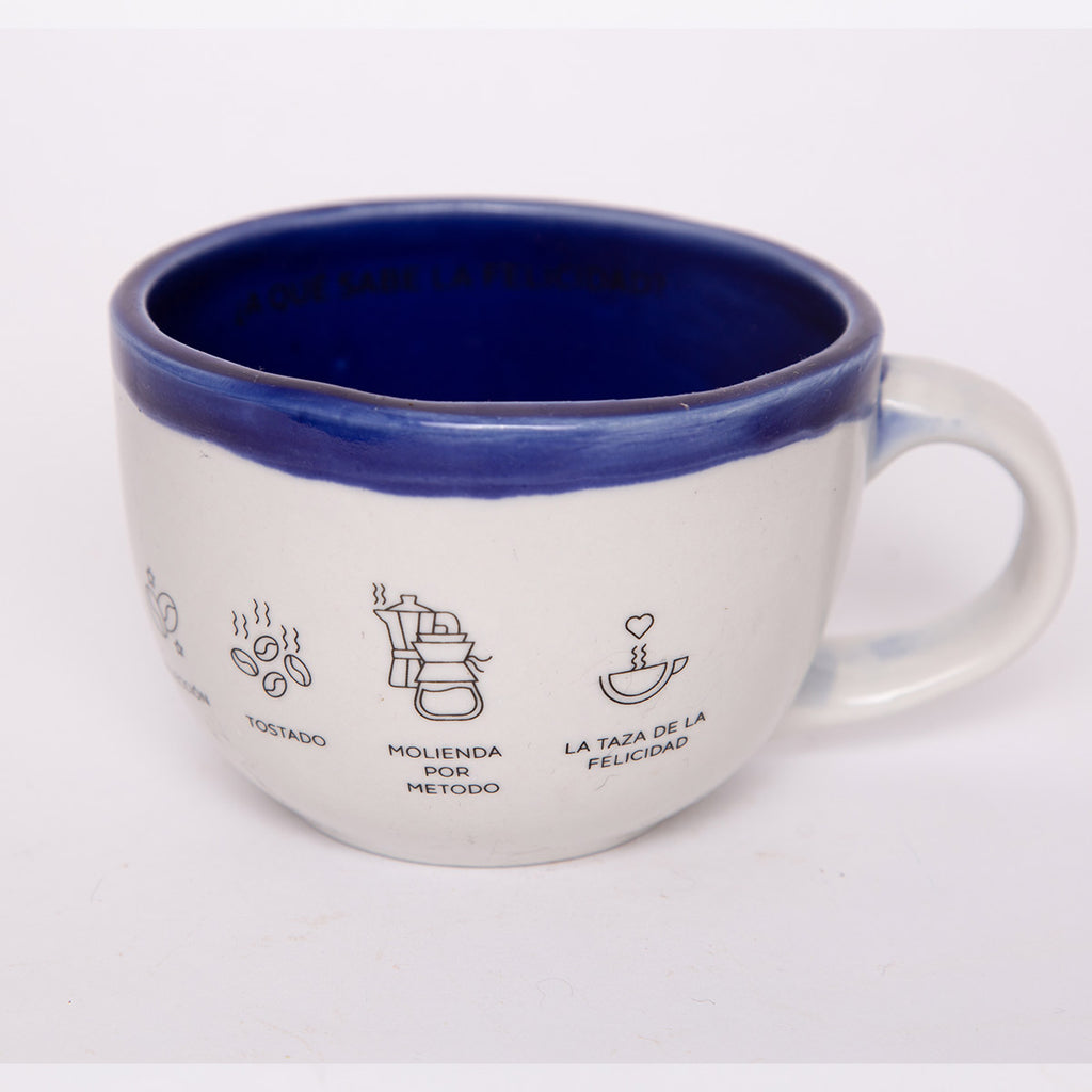 Taza Grande para Cafe color Azul